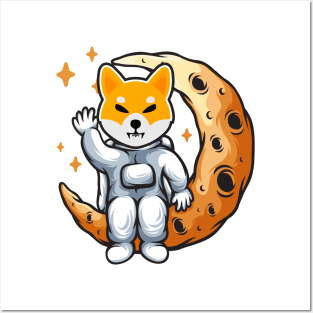 SHIB To The Moon - Shiba Inu Crypto Posters and Art